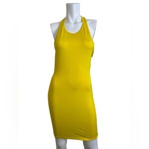 Yellow Halter Mini Dress